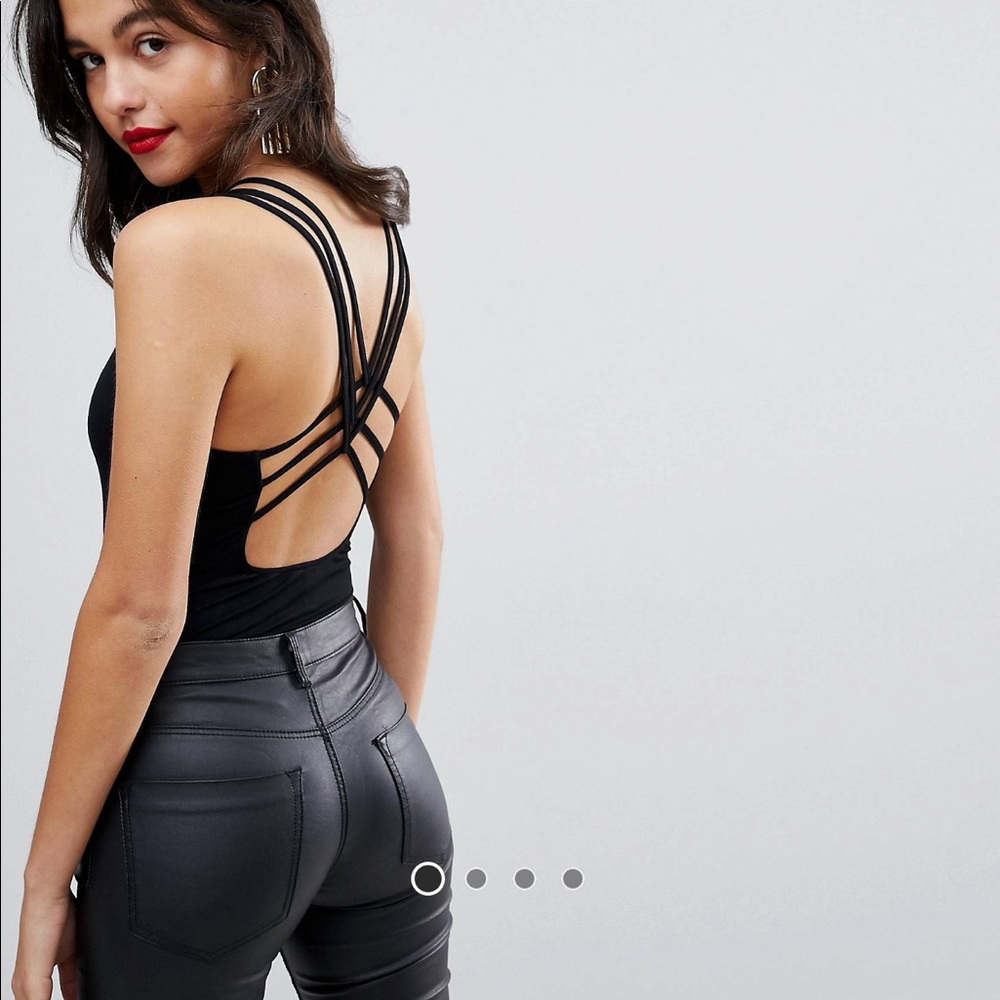 ASOS Cage Back Square Neck Bodysuit